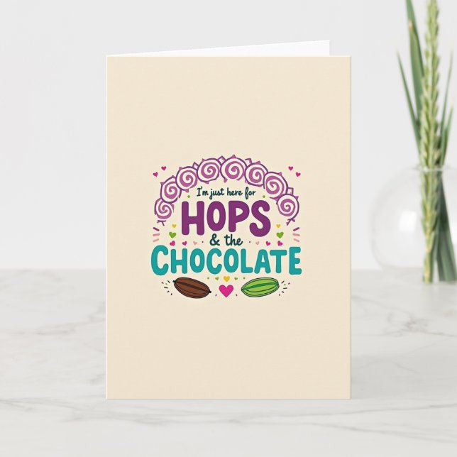Cartão Hops And Chocolate Fun Time Card (Frente)