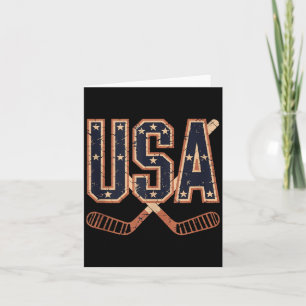 Cartão Hóquei da Bandeira Americana