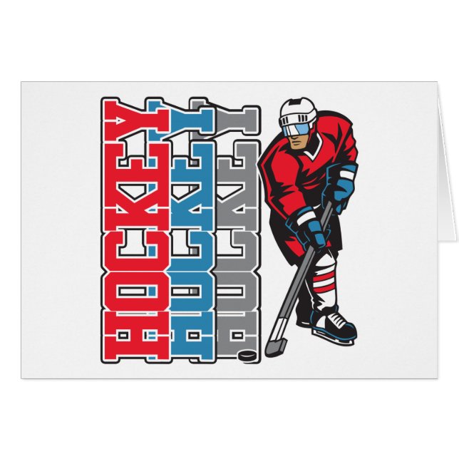Cartão Hóquei, hóquei, hóquei (Frente Horizontal)