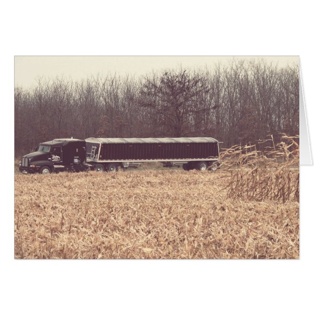 Cartão Hora de Colheita de Milho (Frente Horizontal)