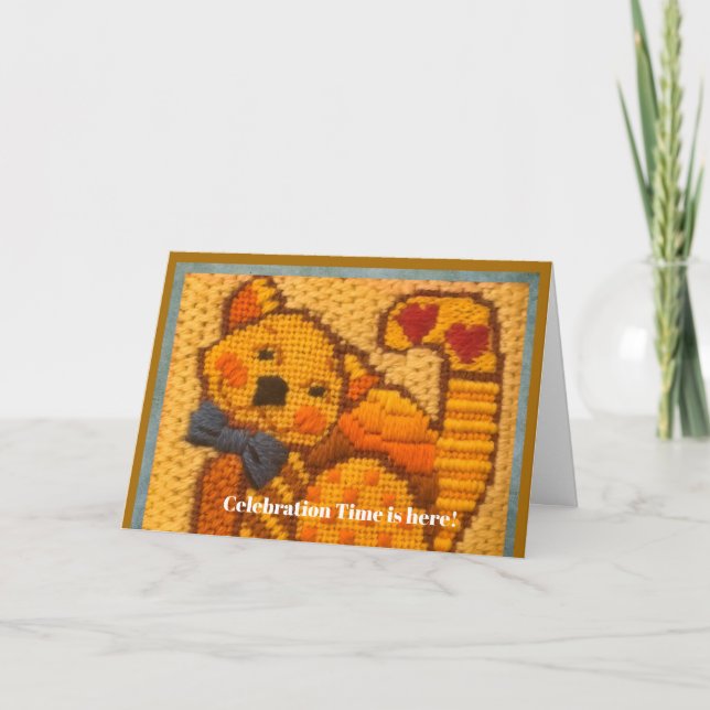 Cartão Hora de comemoração Feliz Aniversário de Gato! (Frente)