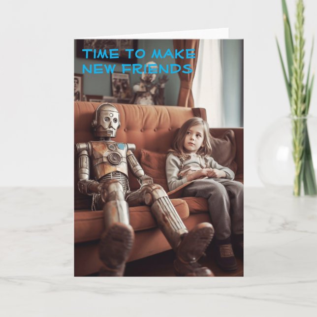 Cartão Hora de fazer novos amigos - Vazio Dentro (Frente)