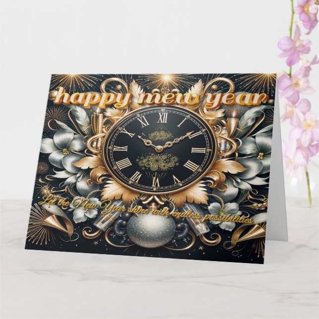 Cartão Hora de Novos Começos com Eu Personalizado (Orquídea)