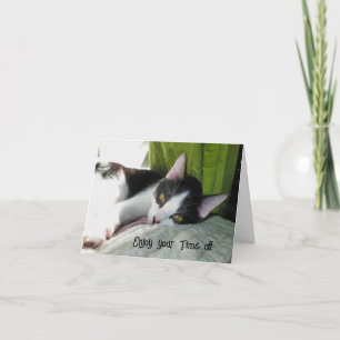 Cartão Hora de relaxar - Aproveite seu tempo de folga