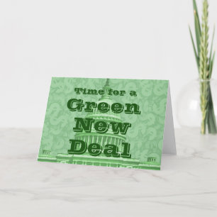 Cartão Hora de um novo acordo verde