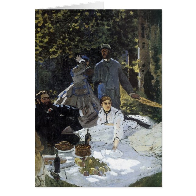 Cartão Hora do almoço na grama (Frente)