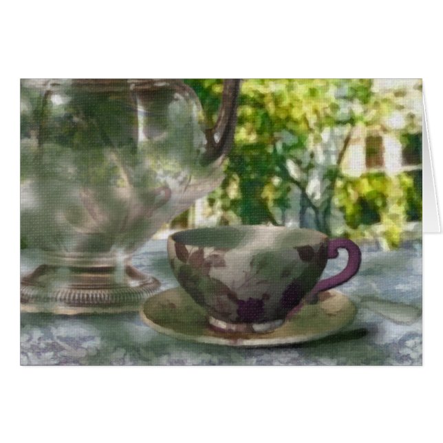 Cartão Hora do chá (Frente Horizontal)