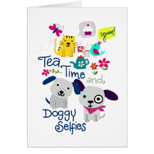 Cartão Hora do Chá e Selifes do Coggy