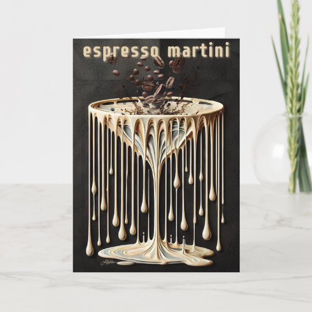 Cartão Hora do Coquetel Espresso Martini (Frente)