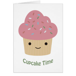 Cartão Hora do cupcake!
