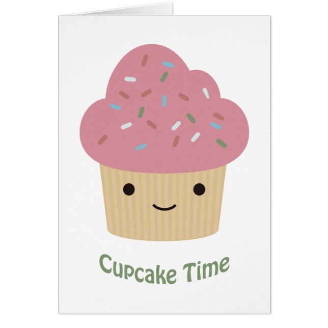 Cartão Hora do cupcake! (Frente)