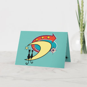 Cartão Hora Legal de Gato MCM da Era Atômica