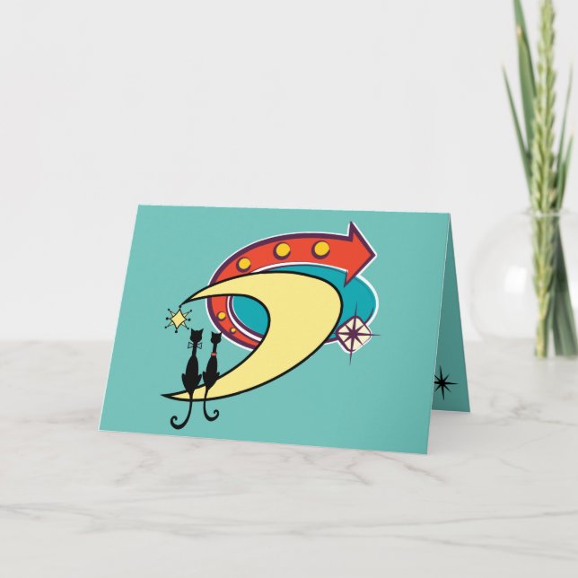 Cartão Hora Legal de Gato  MCM da Era Atômica (Frente)