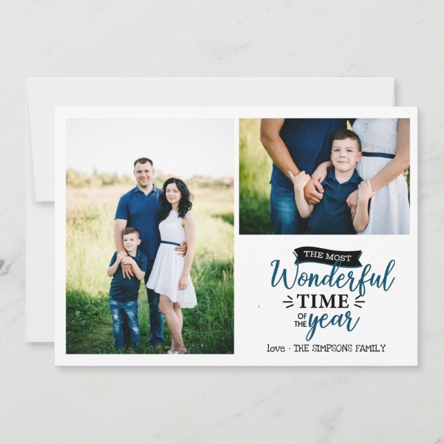 Cartão Hora maravilhosa Colagem de fotos do feriado de xa (Frente)