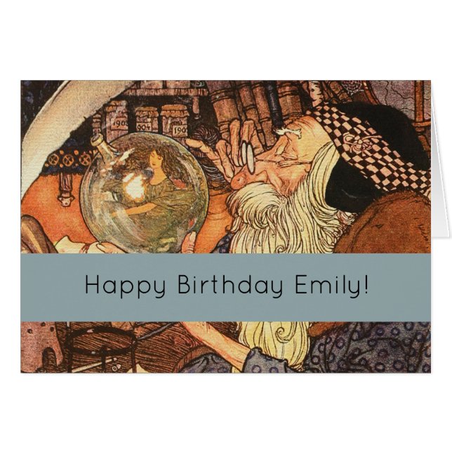 Cartão Hora Pai Antiquada de Ano Novo (Frente Horizontal)