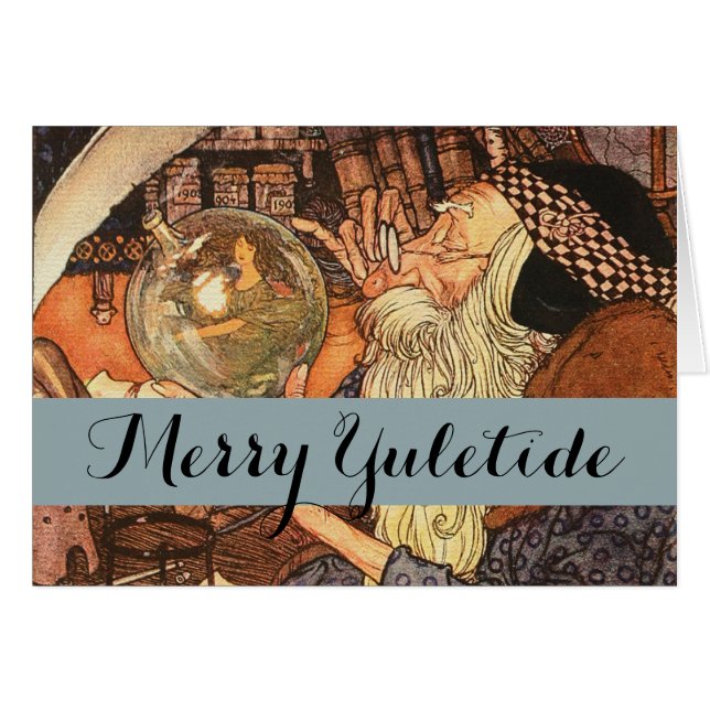 Cartão Hora Pai Antiquada de Ano Novo (Frente Horizontal)