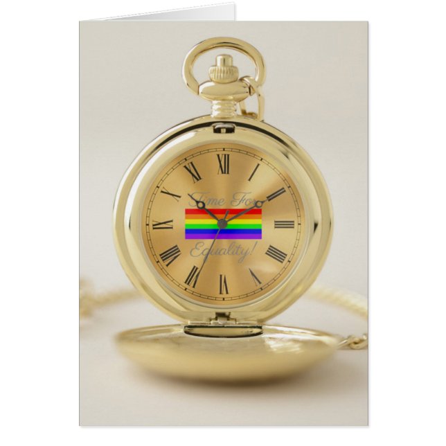 Cartão Hora para a igualdade! (Frente)