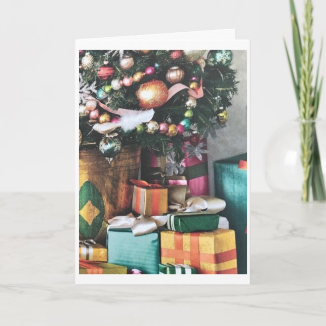 CARTÃO HORA PARA O NATAL DE MERCADORIAS "JOY AND CHEER" (Frente)