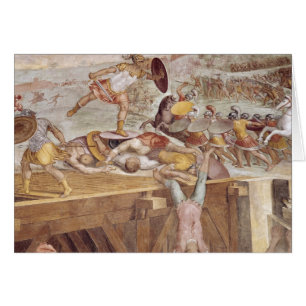 Cartão Horatius Cocles na ponte de Sublician