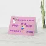 CARTÃO HORAY HIP DE SUBSTITUIÇÃO DE HIP FUNNY<br><div class="desc">Engraçado substituição de Hip Personalizada Recuperação Rápida Obtenha Uma Boa Placa Com Cheerleader E Uma Saudação Personalizada Iris Obteve Uma Nova Citação De Hip Hooray Em Fora,  Dentro Saudação: Desejando Uma Recuperação Rápida.</div>