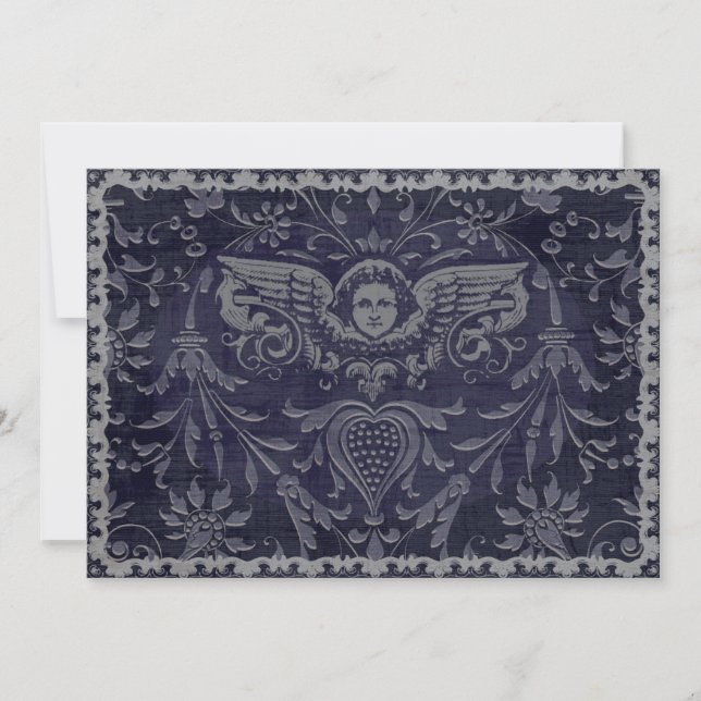 Cartão Horizontal 5x7 Anjo Negro (Frente)