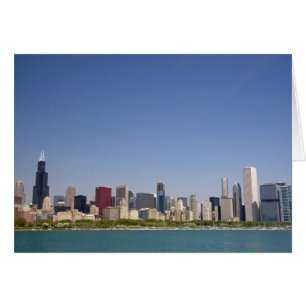 Cartão Horizonte de Chicago, Illinois, EUA.