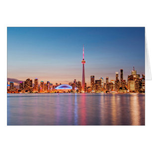 Cartão Horizonte de Toronto ao Pôr do Sol