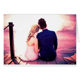 Cartão Horizonte do dia do casamento