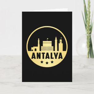 Cartão Horizonte Urbano da Cidade de Antalya Turquia Pres