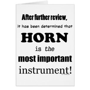 Cartão Horn - Instrumento mais importante
