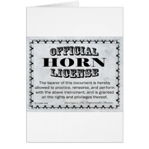 Cartão Horn License