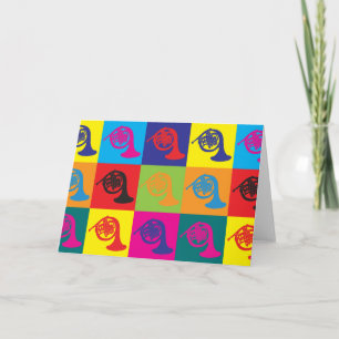 Cartão Horn Pop Art francês