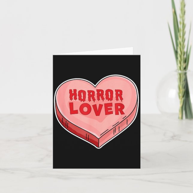 Cartão Horror Lover Candy Heart Valentines Day Halloween  (Frente)