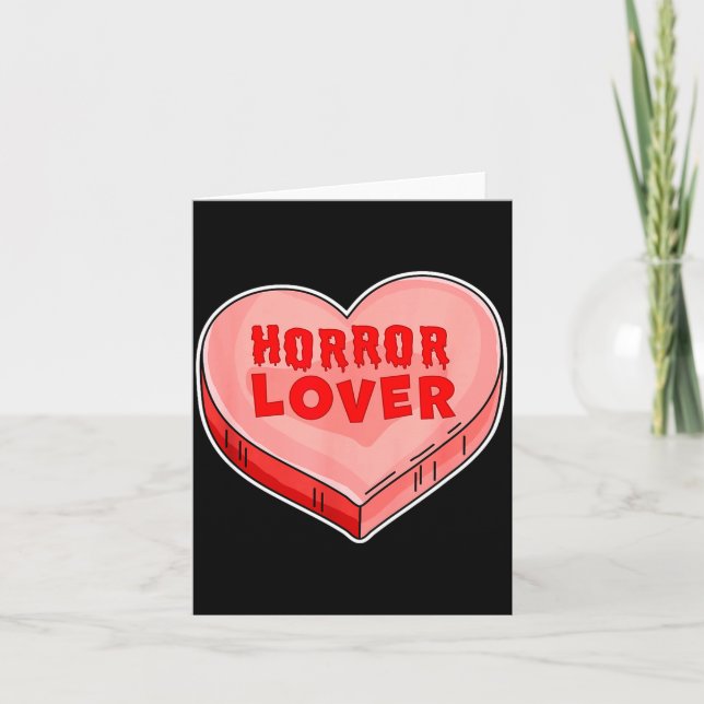 Cartão Horror Lover Candy Heart Valentines Day Halloween  (Frente)