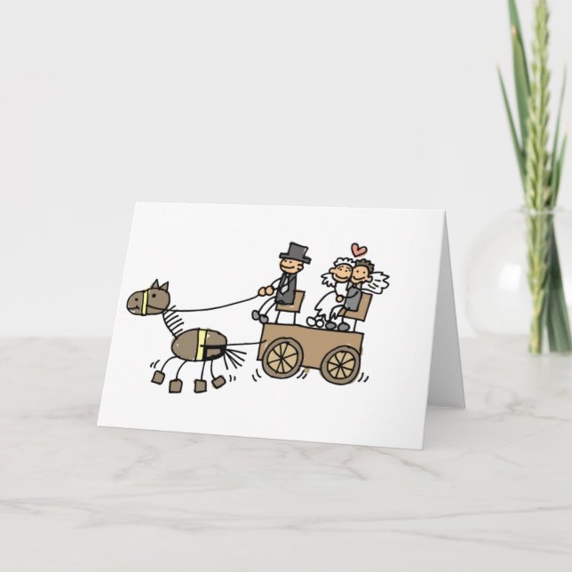 Cartão Horse Drawn Carriage For Weddings (Frente)