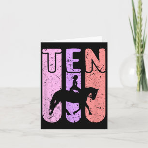 Cartão Horse Girl 10th Birthday Horseback Riding