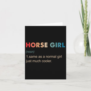 Cartão Horse Girl Definition Engraçado Equestrian Gift Ho