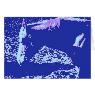 Cartão Horse Grazing Pop Art