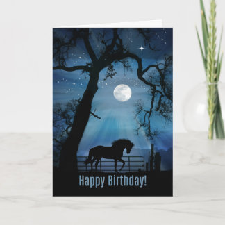 Cartão Horse Happy Birthday Card Dreams torna realidade