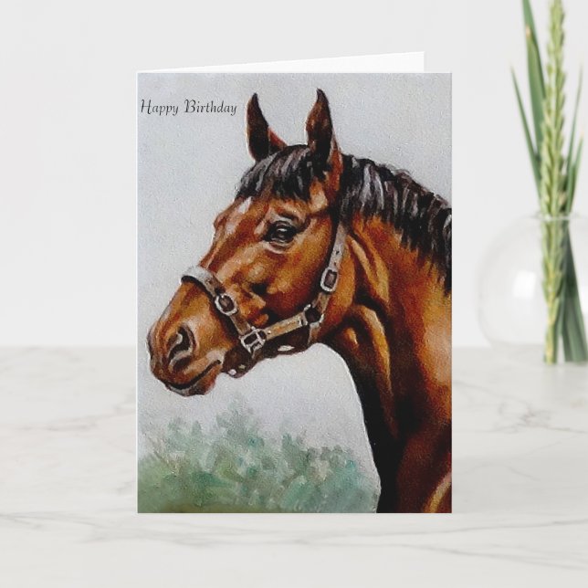 Cartão Horse image for birthday greeting card (Frente)