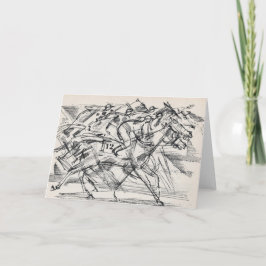 Cartão Horse racing greeting cards