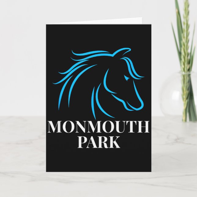 Cartão Horse Racing Monmouth Park Oceanrt New Jersey Hors (Frente)