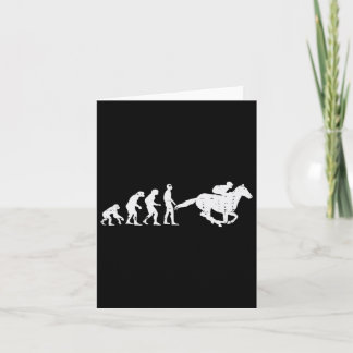 Cartão Horse Riding Evolution Funny Horseback Racing Eque