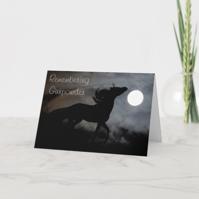 Cartão Horse Silhouette in the Mist (Frente)