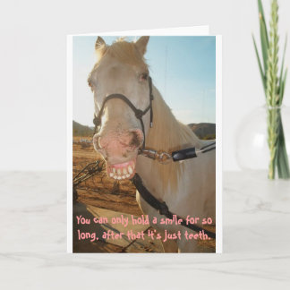 Cartão Horse Smile Greeting CardBlank