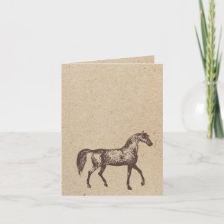 Cartão horse stamped card