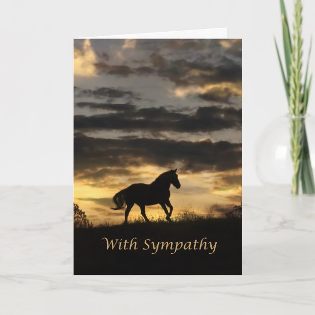 Cartão Horse Sympathy Card, Condolences Cards (Frente)