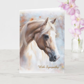 Cartão Horse Sympathy with Beautiful Horse Condolences