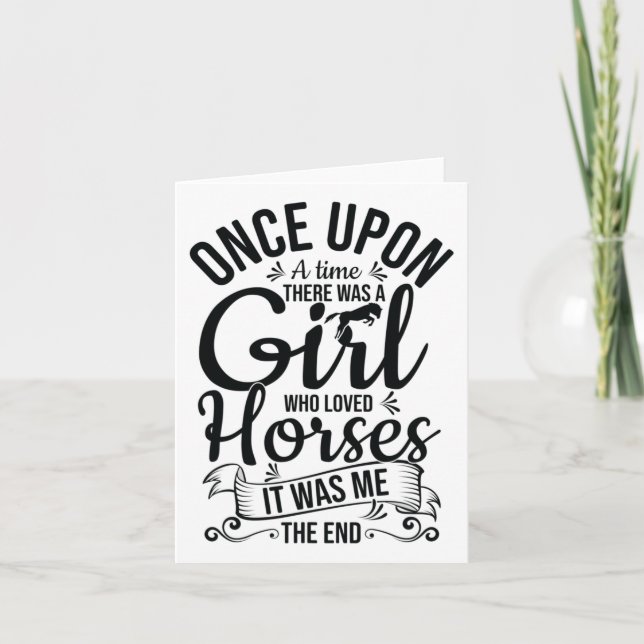 Cartão Horseback Riding Girl Engraçado Horse Girl Riding  (Frente)