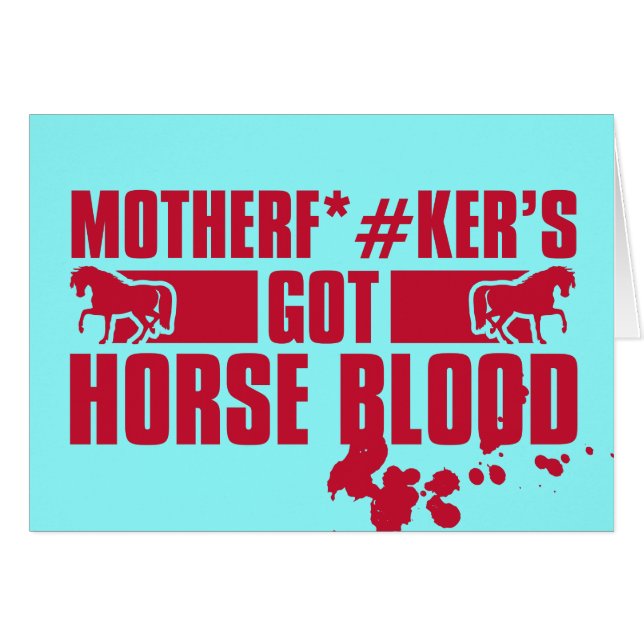 Cartão Horseblood (Frente Horizontal)